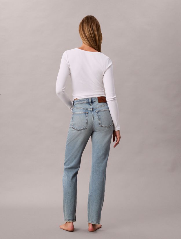High Rise Straight Jeans
