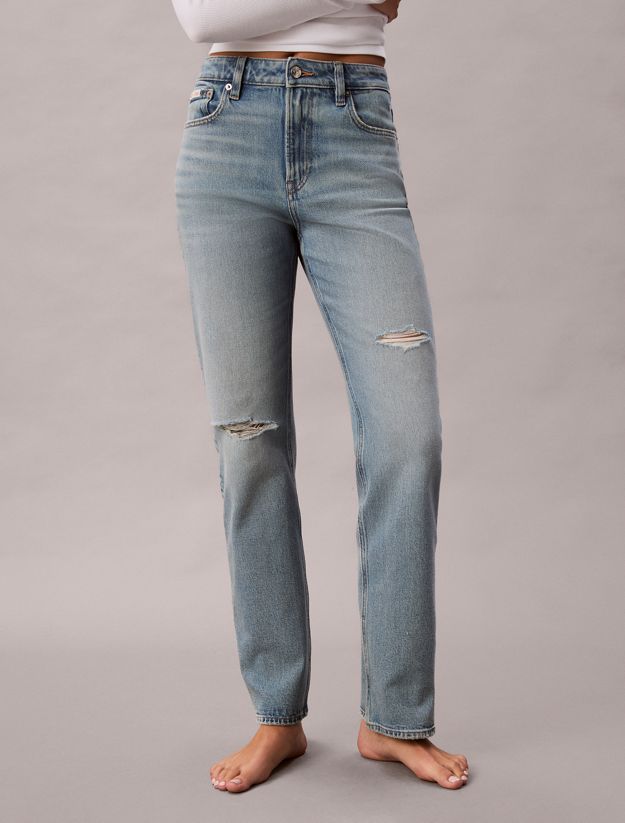 High Rise Straight Jeans