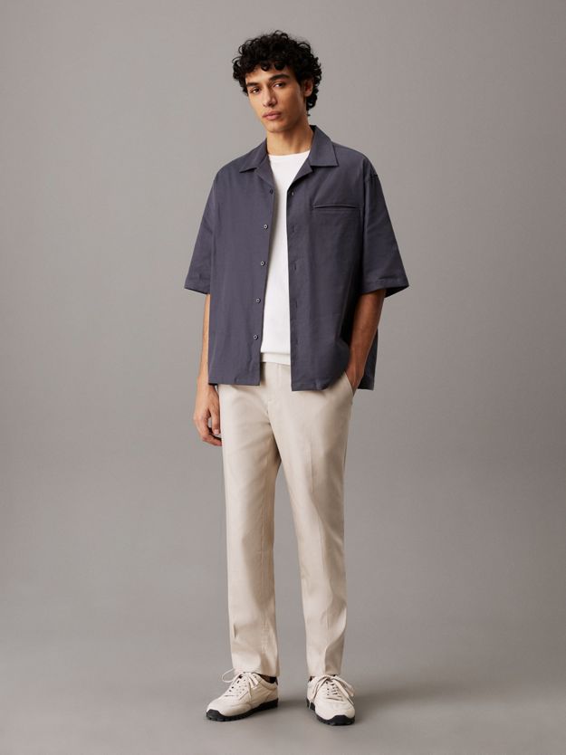 Tapered Linen Lyocell Trousers