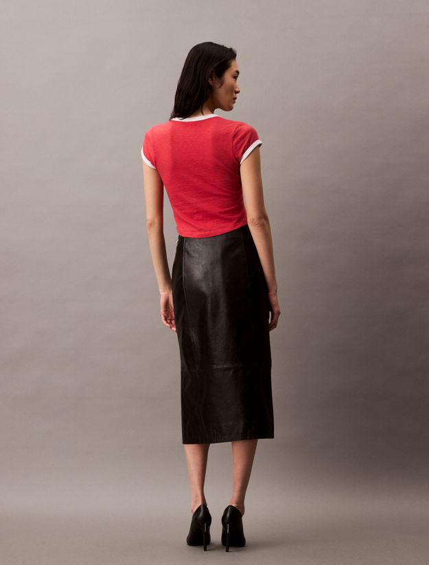 Leather Midi Skirt