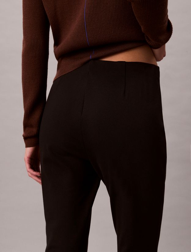 Cropped Flared Ponte Trousers