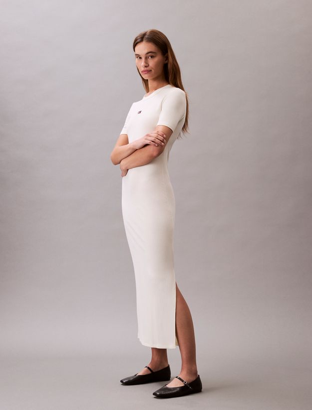 Modal Stretch Rib Midi Dress