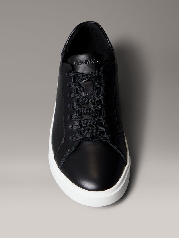 Leather Emblem Logo Pattern Trainers