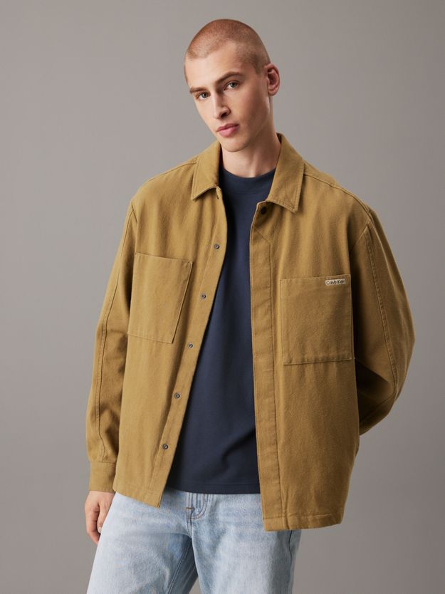 Relaxed Flannel Shirt Jacket