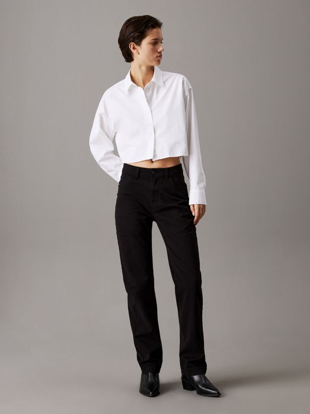 High Rise Straight Trousers