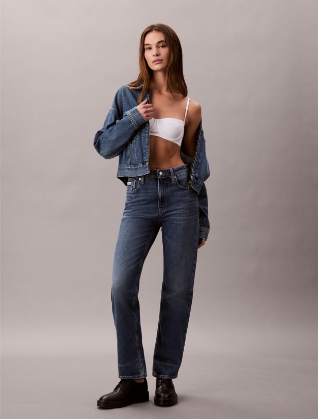 High Rise Straight Jeans