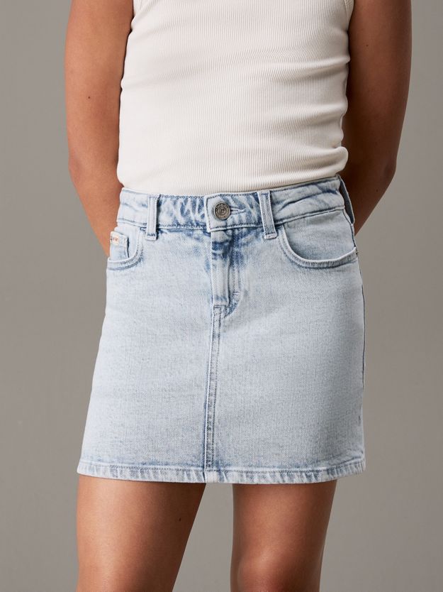 Flared Denim Mini Skirt