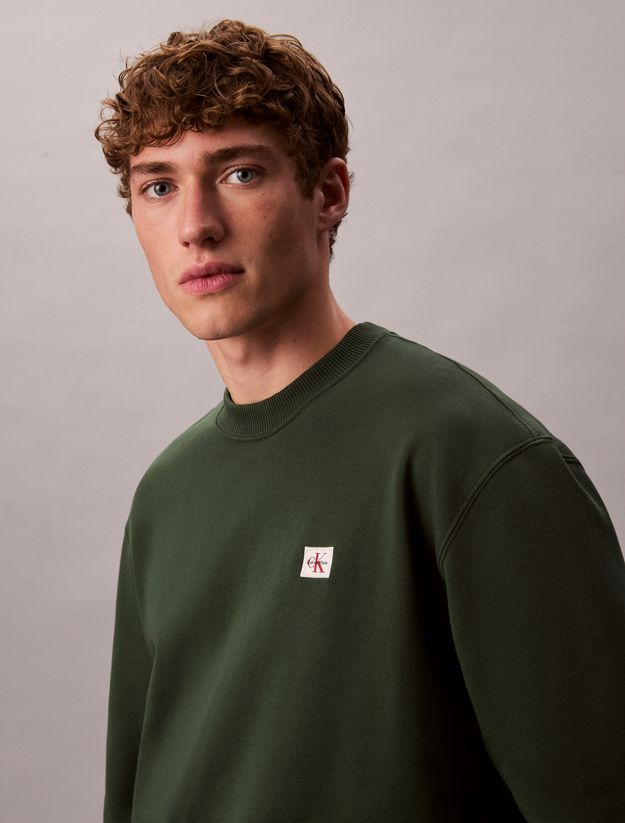 Cotton Terry Badge Sweatshirt