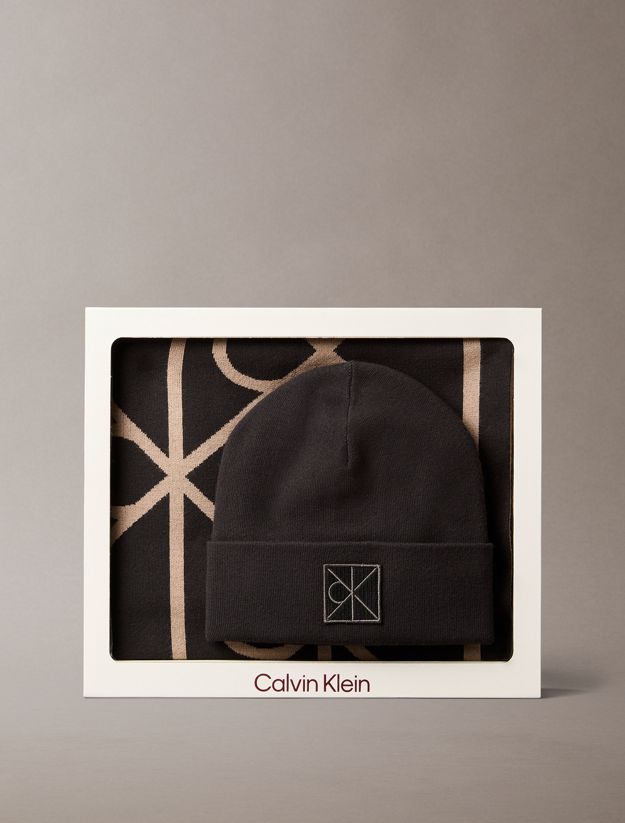 Emblem Logo Scarf and Beanie Gift Set