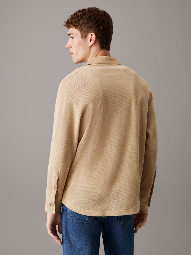 Relaxed Structured Jersey Shirt