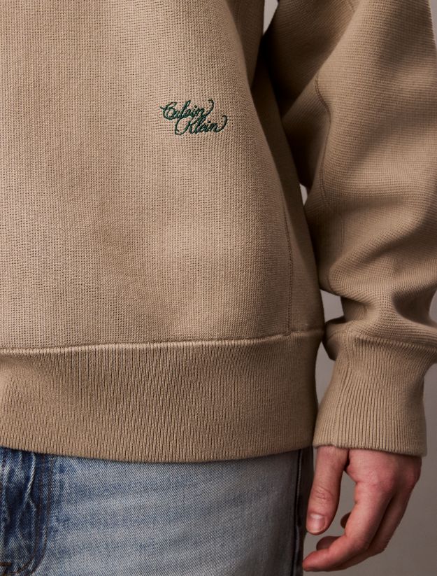 Cotton Blend Relaxed Sweatshirt