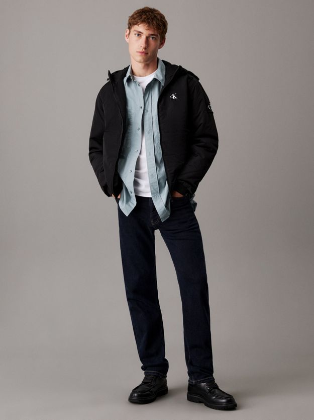 Padded Hooded Nylon Jacket