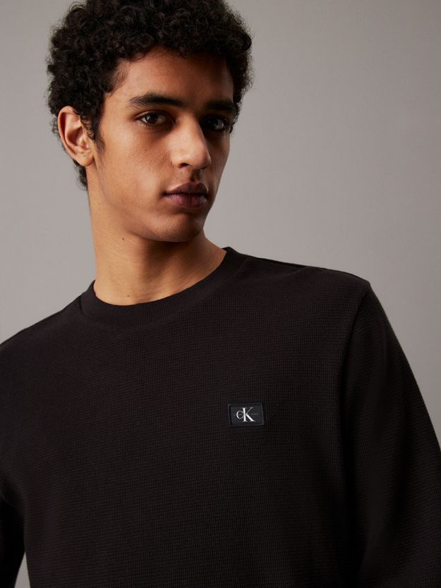 Slim Long Sleeve Waffle T-shirt