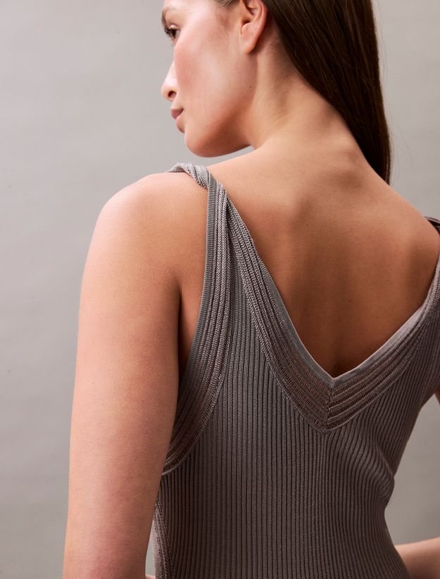 Knit Rib Sleeveless Dress