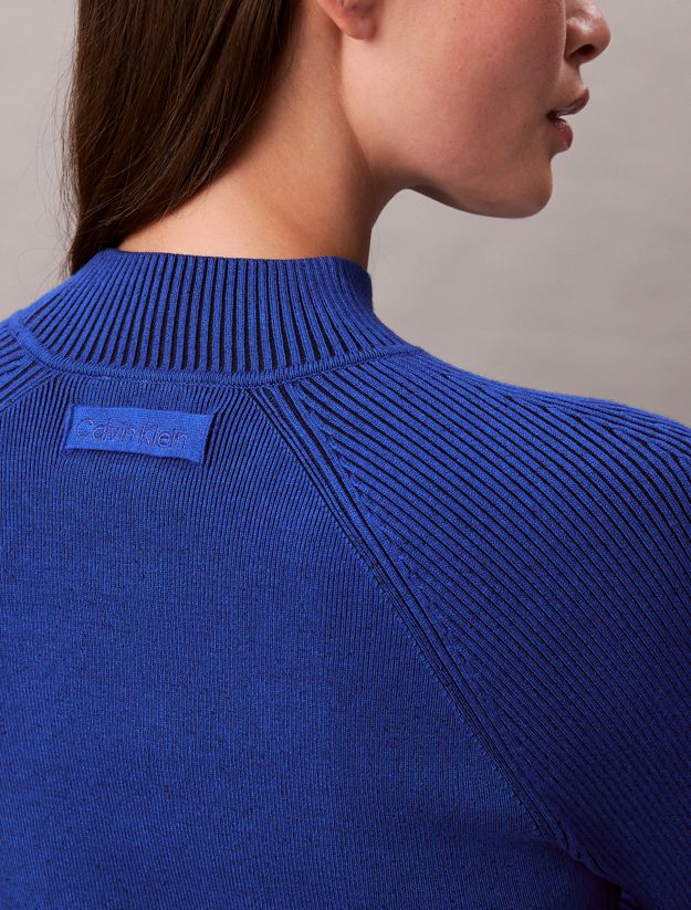 Tech Knit Ribbed Mock Neck Sweater