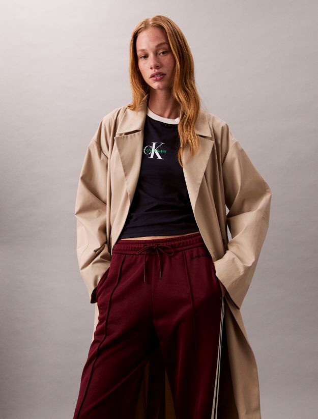 High Shine French Terry Track Pants