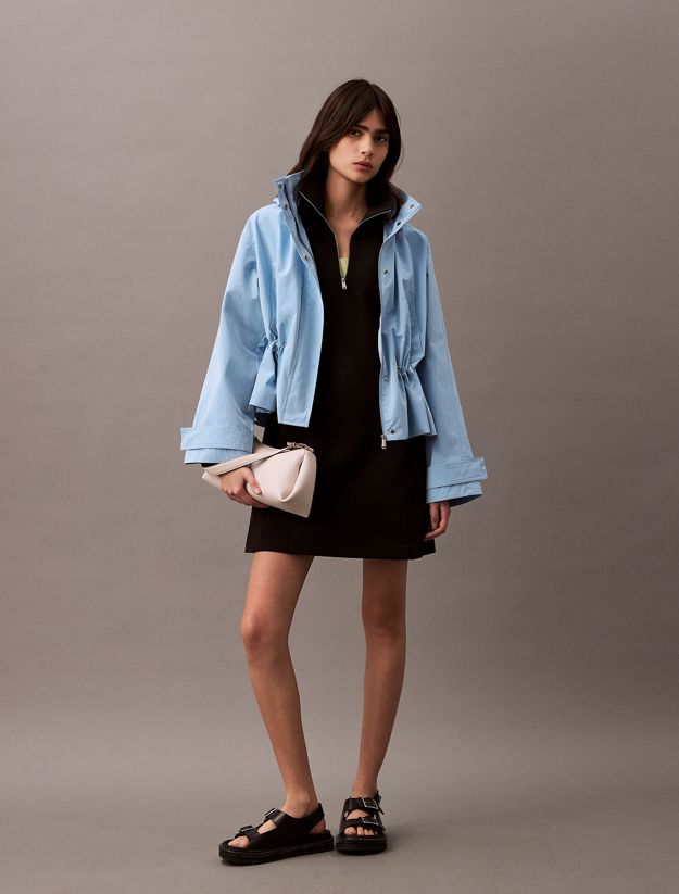 Zip Neck Long Sleeve Dress