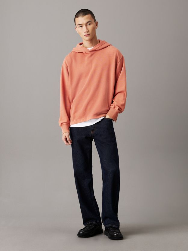 Relaxed Washed Cotton Hoodie