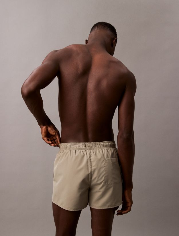 Short Drawstring Swim Shorts - CK Monogram