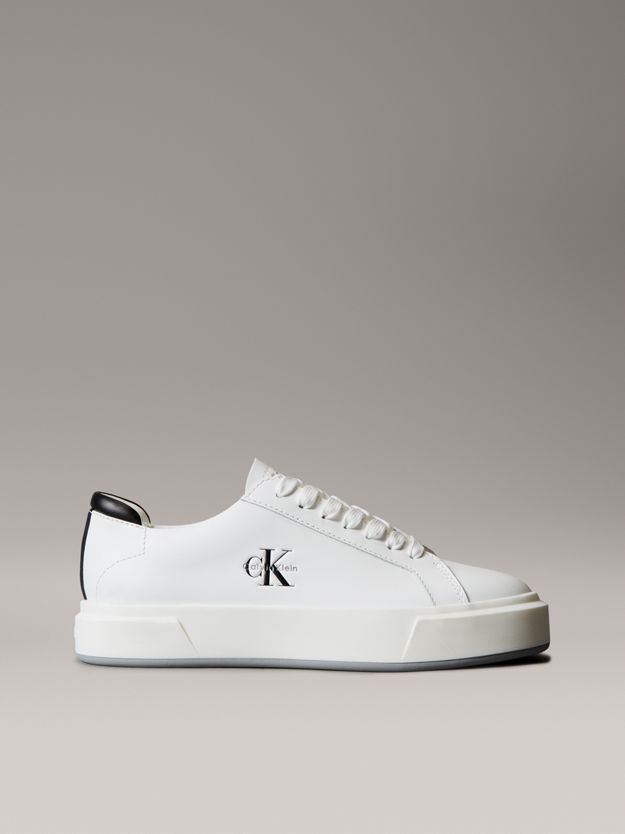 Leather Signature Logo Trainers