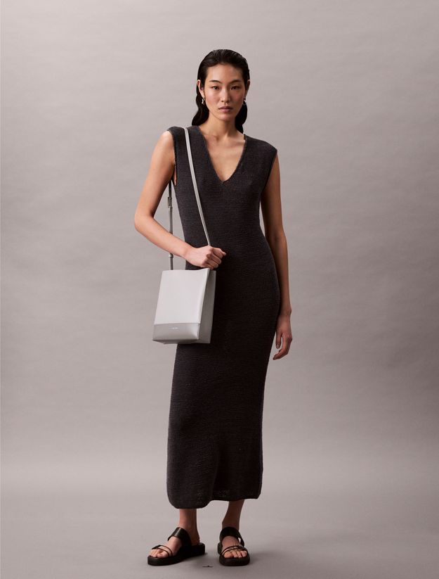 Leather Crossbody Tote Bag