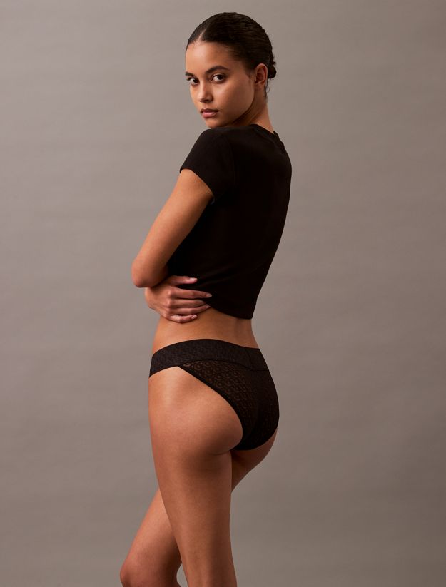 Low Rise Bikini Briefs - Icon Logo Lace