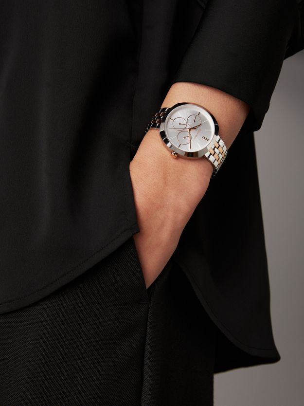 Two-Tone Multifunction Dial Watch