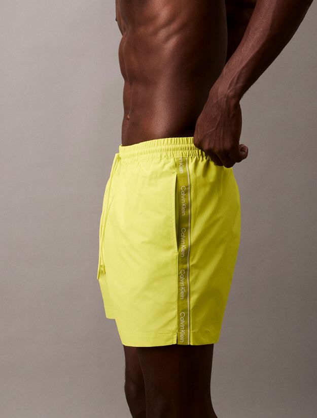Medium Drawstring Swim Shorts - Logo Tape