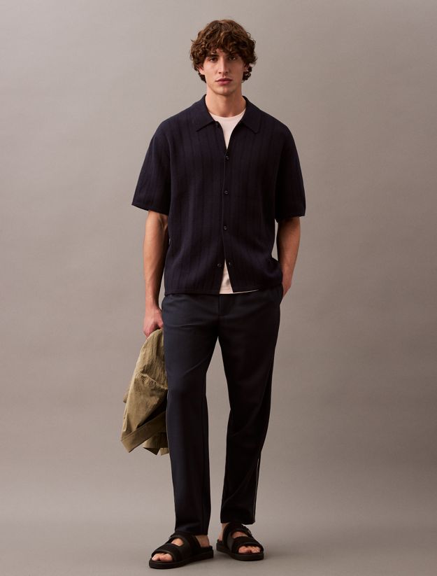 Wool Blend Stretch Trousers