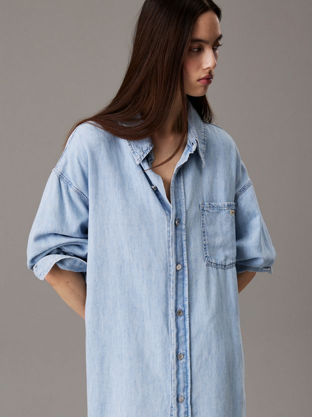 Relaxed Denim Shirt Dress