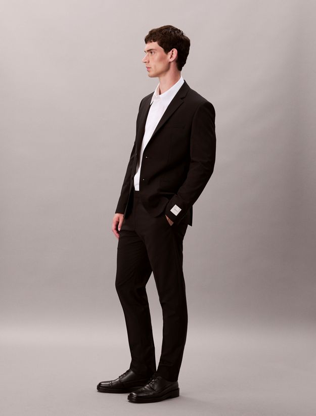 Slim Wool Blend Trousers