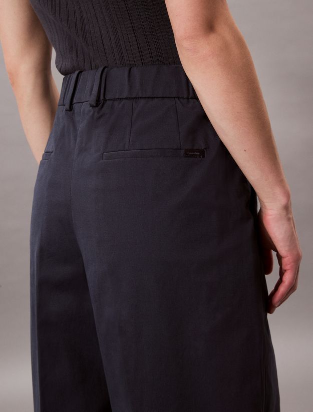 Relaxed Cotton Twill Trousers