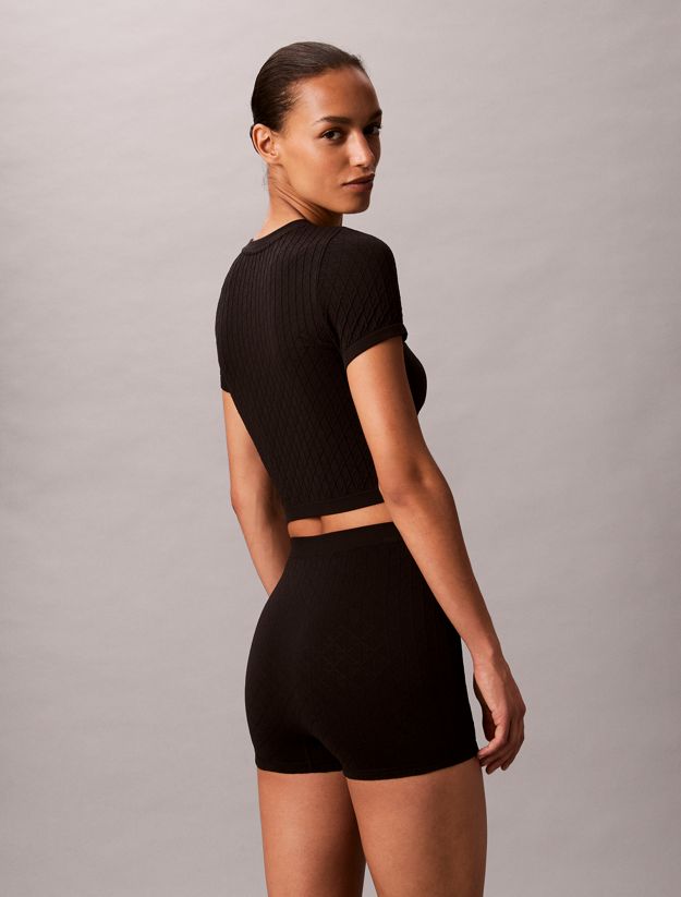 Rib Emblem Seamless Pyjama Shorts