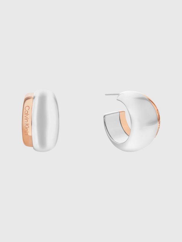 Two-Tone Hoop Earrings