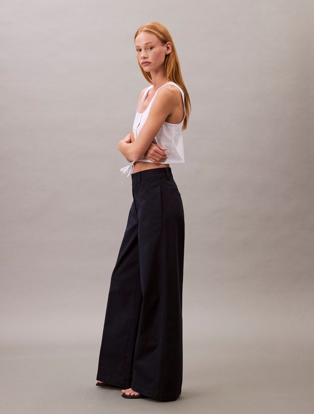 Relaxed Straight Chino Trousers