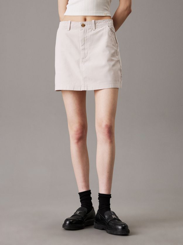 Cotton A-Line Mini Skirt