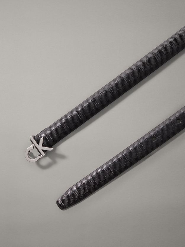 Slim Leather Logo Belt