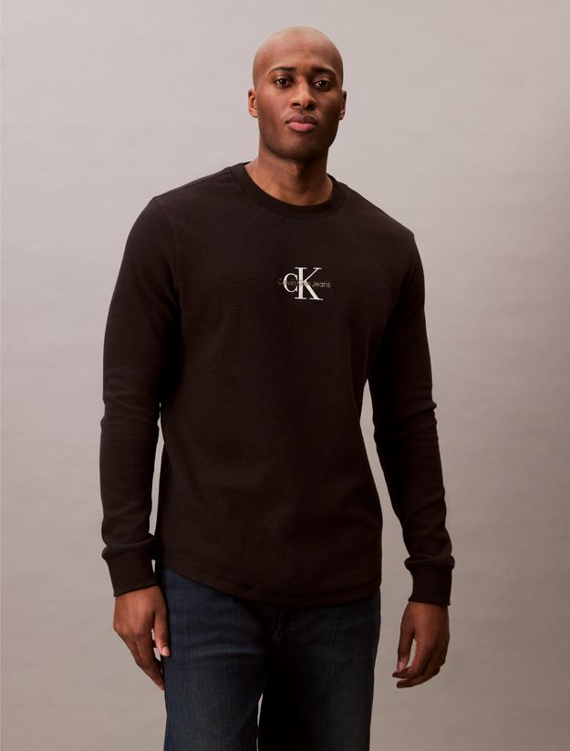 Plus Size Long Sleeve Waffle T-shirt