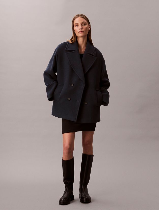 Wool Blend Peacoat