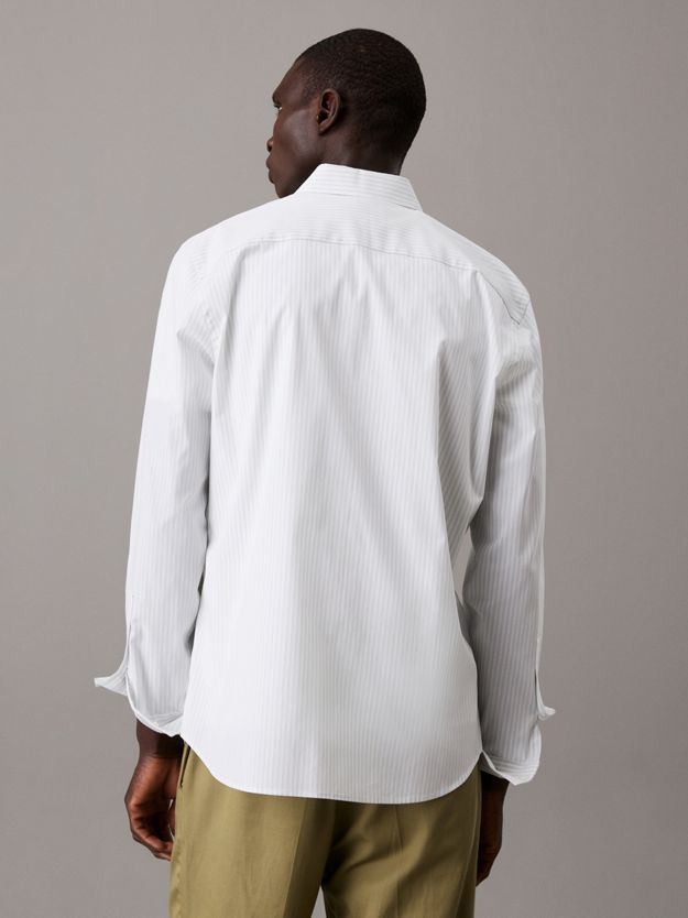 Poplin Stretch Striped Shirt