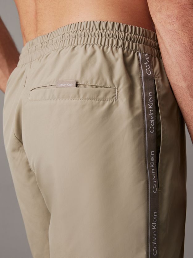 Medium Drawstring Swim Shorts - Logo Tape