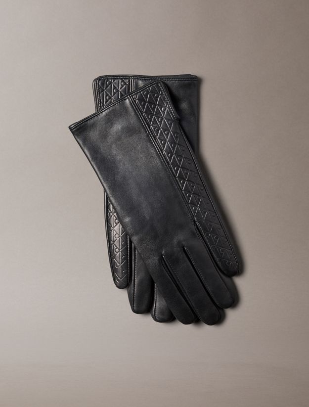Soft Nappa Leather Emblem Logo Gloves
