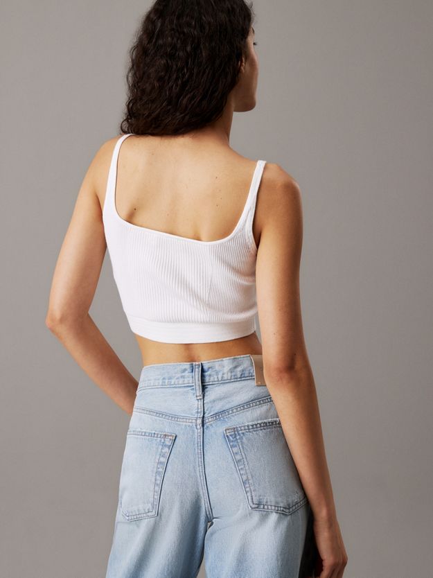 Ribbed Cotton Bralette Top