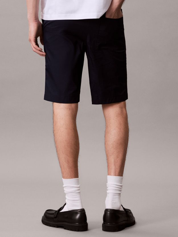 Poplin Stretch Pull Up Shorts