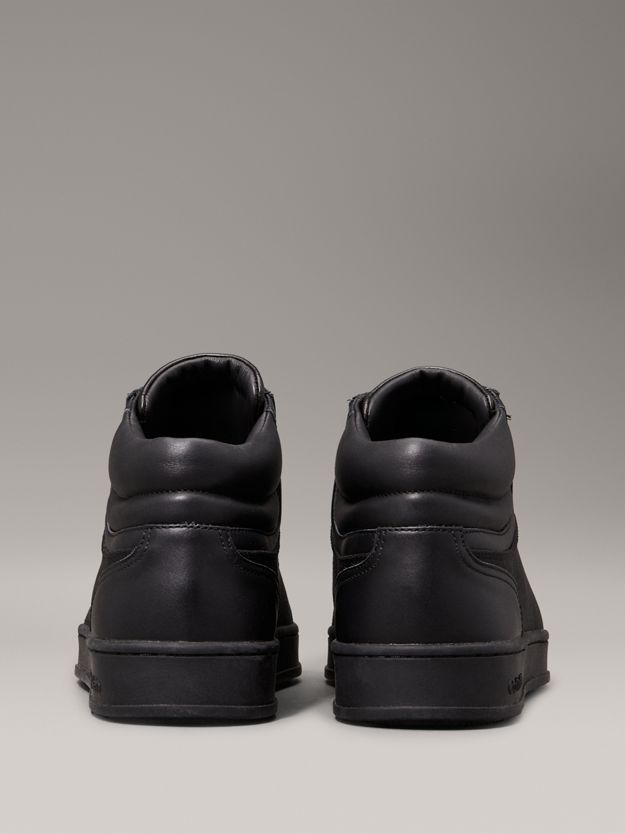 Leather High-Top Logo Trainers