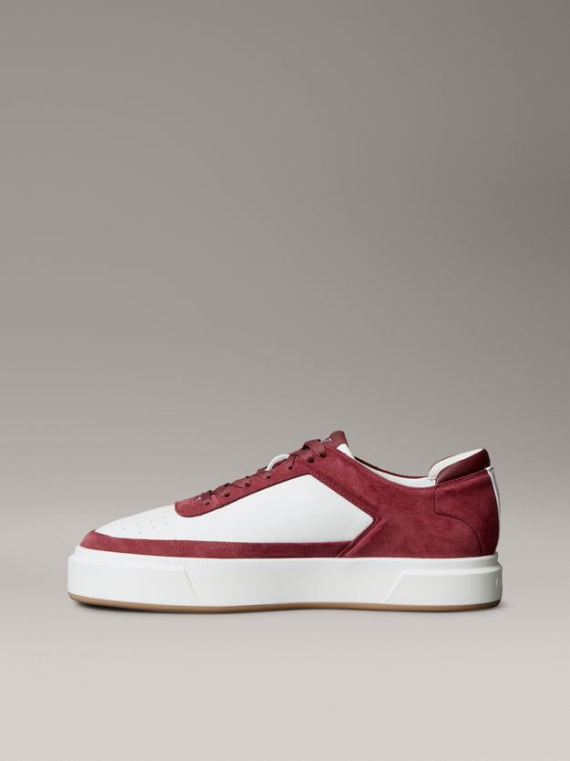 Leather and Suede Signature Trainers