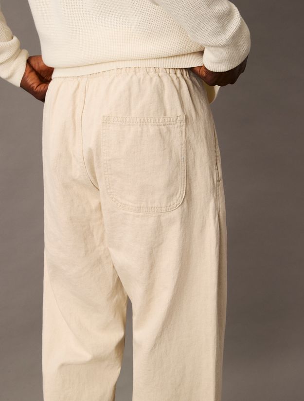 Cotton Linen Relaxed Jeans