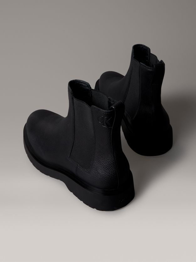 Tumbled Leather Chelsea Boots