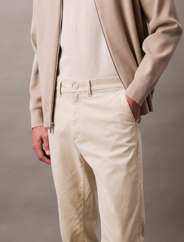 Slim Twill Chino Trousers