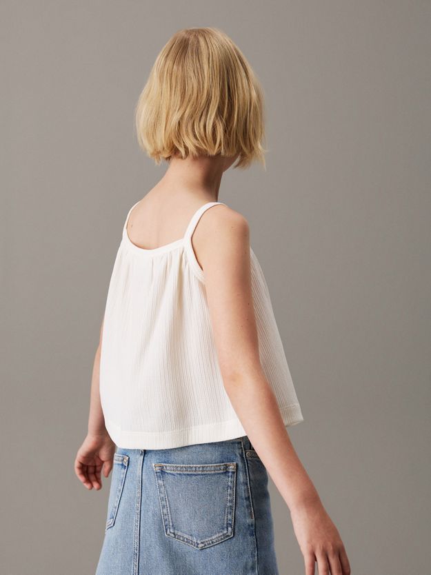 Loose Crinkle Strap Top